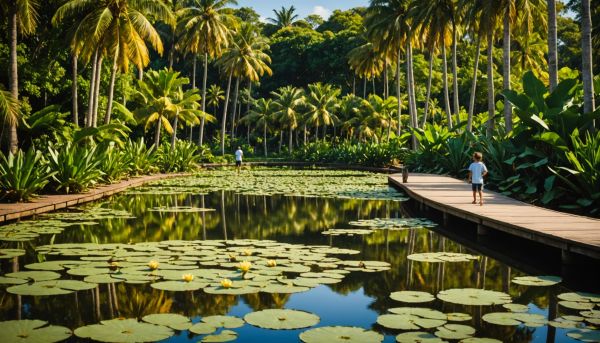 Visiter le jardin de Pamplemousses pour apprécier sa diversité botanique